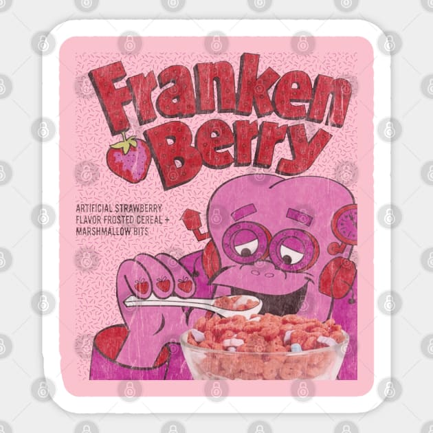 Franken Berry Cereal Sticker by Unfluid